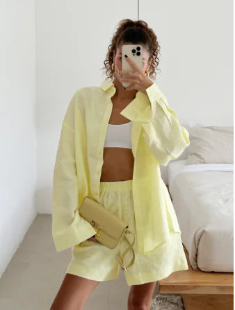 Women’s Cardigan & Shorts Set