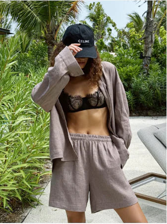 Women’s Cardigan & Shorts Set
